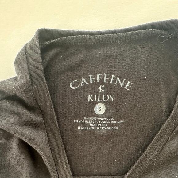 Caffeine and Kilos Ladies Tank Top Black Size Small Muscle Tech Crossfit Workout - Picture 3 of 4